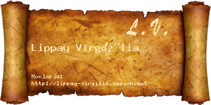 Lippay Virgília névjegykártya
